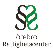 Örebro Rättighetscenters logga bestående av två paragraftecken bredvid varandra där det högra tecknet är spegelvänt så det bildas ett hjärta mellan de två paragraferna